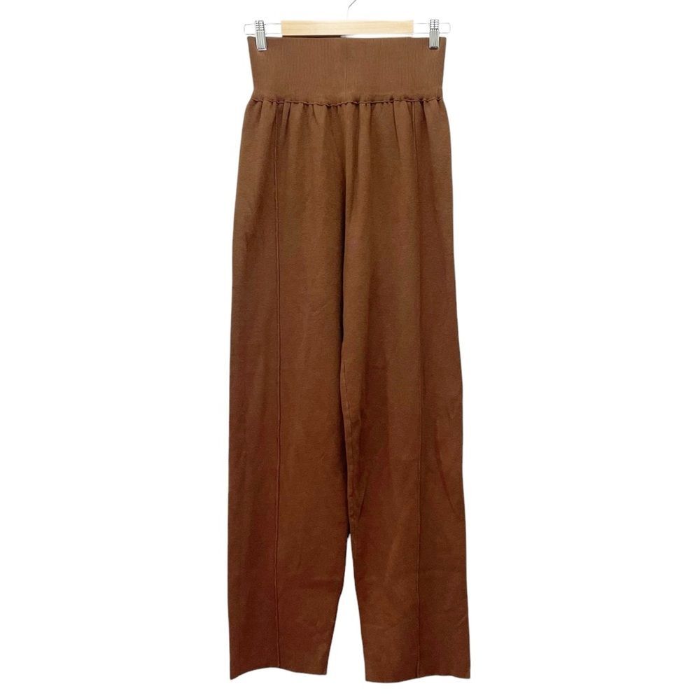 NWT Silk & Salt Luxe Lounge Pants Sweater Knit Pant Chestnut Brown Size XL NEW - Picture 2 of 12
